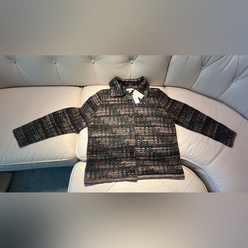 Christopher & Banks Multicolor Patterned Cardigan